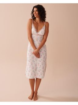 La Vie En Rose - Tulip Print Super Soft Long Nightdress