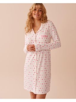 La Vie En Rose - Heart Print Super Soft Sleepshirt