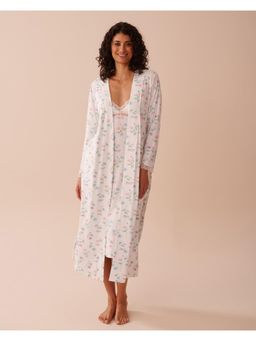 La Vie En Rose - Tulip Print Super Soft Long Kimono Wrap