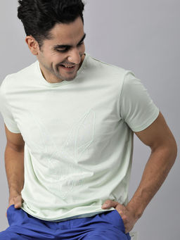 Rare Rabbit - Light Green Casual T-Shirt