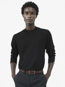 Rare Rabbit - Alfot Black Plain Regular Fit Sweater