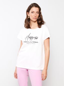 LC WAIKIKI - Casual Knit T-shirt Off White