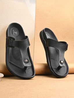 EL PASO - Men Brown Faux Leather Casual Slip On Sandals