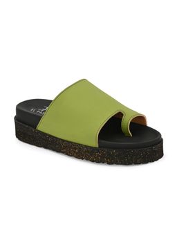 EL PASO - Women Green Faux Leather Sandals