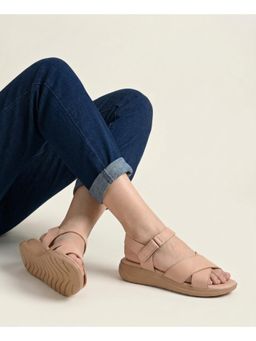 EL PASO - Women Peach Faux Leather Wedges Heels