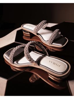 ELVIRAA - Women Brown Braided Black Heels