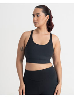 Hunnit - Women Zen Medium Coverage Sports Bra Black