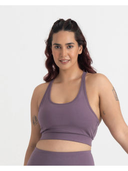 Hunnit - Women Zen Medium Coverage Sports Bra Mauve