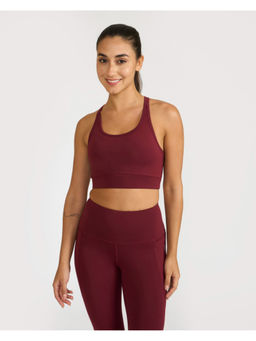 Hunnit - Women Zen Medium Coverage Sports Bra Red