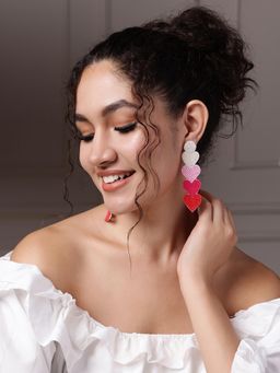 PANASH - Heart Shaped Drop Earrings