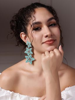 PANASH - Turquoise Star Shaped Drop Earrings