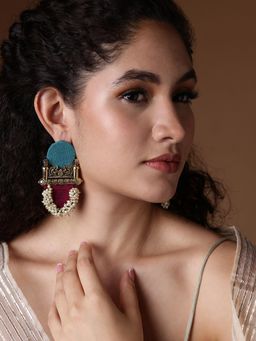 PANASH - Multi-Color Contemporary Drop Earrings