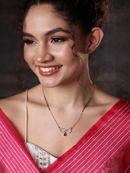 PANASH - Gold Plated Artificial Stones and Beaded Mangalsutra