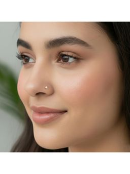 SPARQ - Lab Grown Diamond 0.01Ct 925 Sterling Silver Gold Plated Modern Solitaire Nose Pin