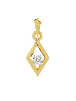 SPARQ - Lab Grown Diamond 0.11Ct 925 Sterling Silver Gold Plated Rhombus Solitaire Pendant