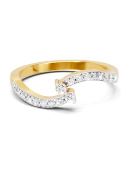 SPARQ - Lab Grown Diamond 0.21Ct 925 Sterling Silver Gold Plated Infinity Bypass Ring