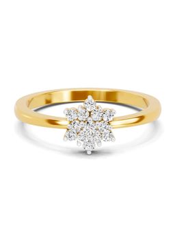 SPARQ - Lab Grown Diamond 0.17Ct 925 Sterling Silver Gold Plated Snow Burst Cluster Ring