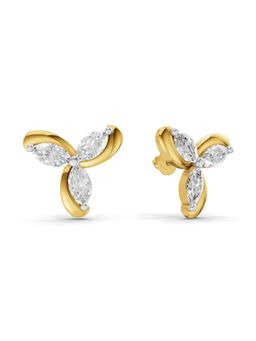 SPARQ - Lab Grown Diamond 1.44Ct 925 Sterling Silver Gold Plated Marquise Trinity Studs