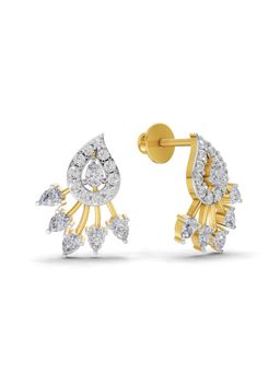 SPARQ - Lab Grown Diamond 0.78Ct 925 Sterling Silver Gold Plated Elysian TearFan Earrings