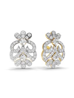 SPARQ - Lab Grown Diamond 2.11Ct 925 Sterling Silver Gold Plated Filigree-Inspired Stud Earrings