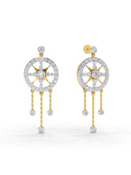 SPARQ - Lab Grown Diamond 2.12Ct 925 Sterling Silver Gold Plated Dreamcatcher Drop Earrings