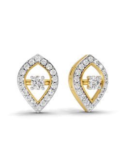 SPARQ - Lab Grown Diamond 0.65Ct 925 Sterling Silver Gold Plated Elysian Marquise Halo Studs