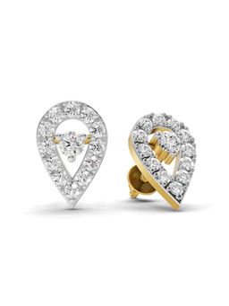 SPARQ - Lab Grown Diamond 0.57Ct 925 Sterling Silver Gold Plated TearFloating Pear Studs