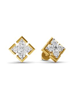 SPARQ - Lab Grown Diamond 0.6Ct 925 Sterling Silver Gold Plated Apex Quadrant Cluster Studs