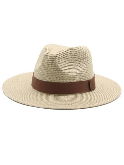 Cream Wide Brim Panama Straw Unisex Hats
