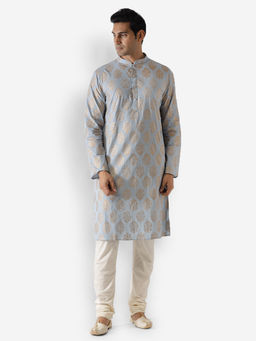 KISAH - Men Blue Kurta (Set of 2)