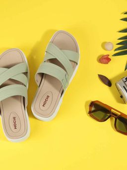 Mochi - Women Light Green Open Toe Casual Sandals