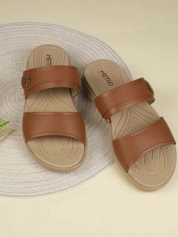 Metro - Women Tan Open Toe Casual Sandals