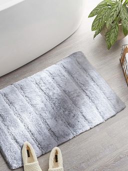 Maspar - Cotton Anti-Skid Quick Dry Water Absorbent Soft Bath Mat Grey