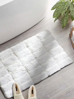 Maspar - Cotton Anti-Skid Quick Dry Water Absorbent Soft Bath Mat White