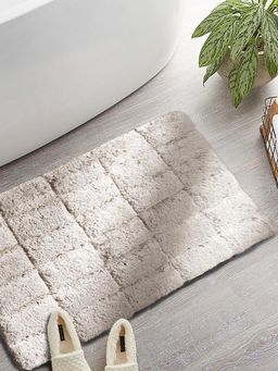 Maspar - Cotton Anti-Skid Quick Dry Water Absorbent Soft Bath Mat Grey