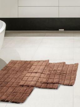 Maspar - Cotton Anti-Skid Quick Dry Water Absorbent Soft Bath Mat Brown