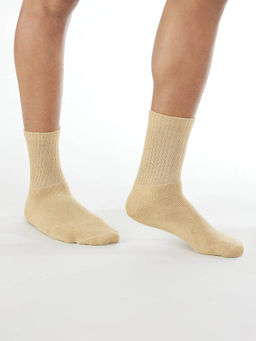 Jockey - 7035 Men Compact Cotton Terry Crew Length Socks - Khaki