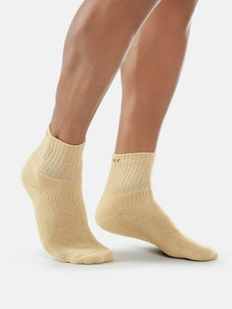 Jockey - 7036 Men Compact Cotton Terry Ankle Length Socks - Khaki