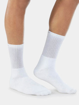 Jockey - 7390 Men Modal Cotton Elastane Stretch Crew Length Socks - White