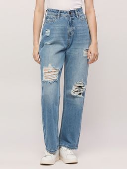 Pepe Jeans - Robyn Blue High Waist Straight Fit Jeans
