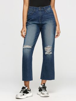 Pepe Jeans - Robyn Dark Blue High Waist Straight Fit Jeans