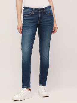 Pepe Jeans - Lola Dark Blue Mid Waist Skinny Fit Jeans