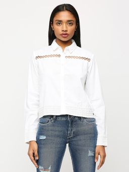 Pepe Jeans - White Full Sleeved Shirt