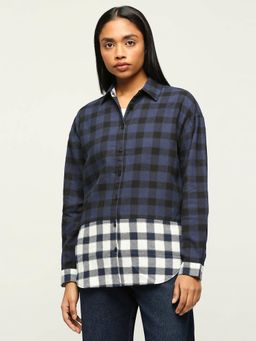 Pepe Jeans - Blue Checks Block Long Sleeve Shirt