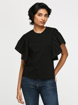 Pepe Jeans - Black Round Neck Top