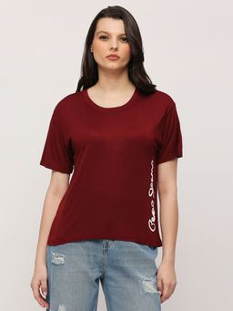 Pepe Jeans - Red Round Neck Short Sleeved T-Shirt
