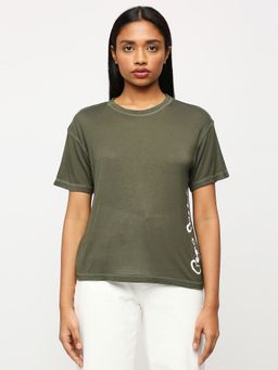 Pepe Jeans - Olive Round Neck Short Sleeved T-Shirt