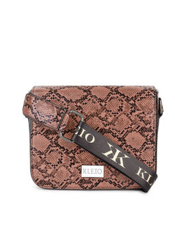 KLEIO - Side Cross Body Sling Structured Hand bag for Women and Girls(HO8064KL-PE)(PEACH)