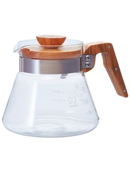 Hario - Coffee Server Olive Wood Heatproof Glass