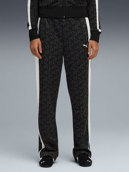 Puma - T7 All-Over Print Women's Straight Black Trackpant